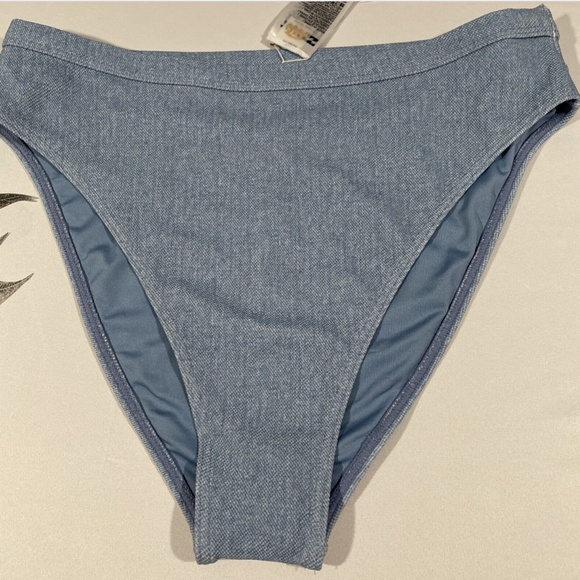 NWT Billabong x Wrangler‎ [ Large ] Down Denim High Waist Bikini Bottoms - Picture 6 of 12
